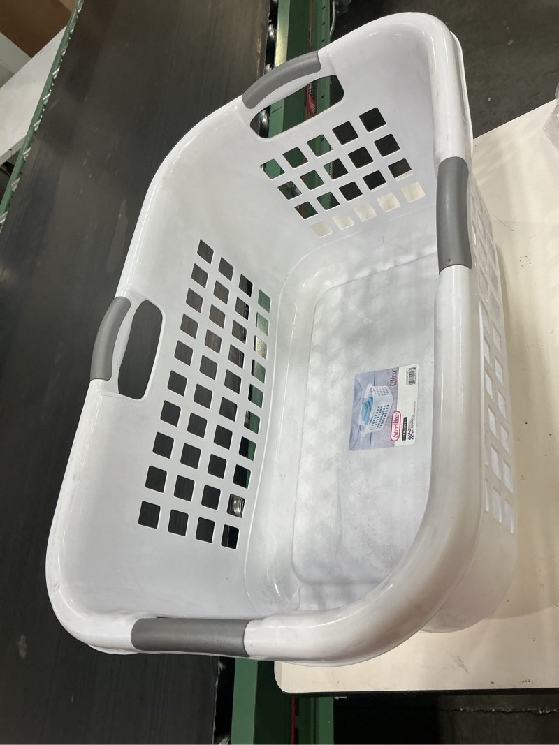 Condition photo showing Good Condition for sterilite corp 12168006 laundry basket white 2bshl