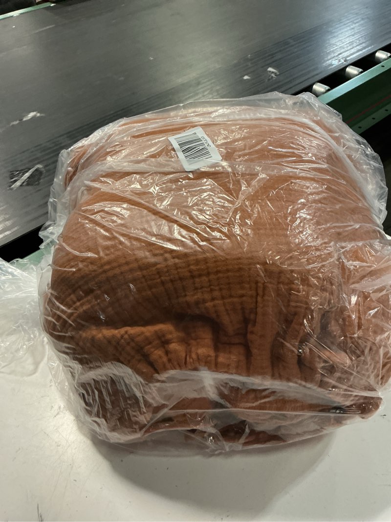 Condition photo showing Good Condition for organic ribbed cotton coverlet set, king/cal king, terracotta