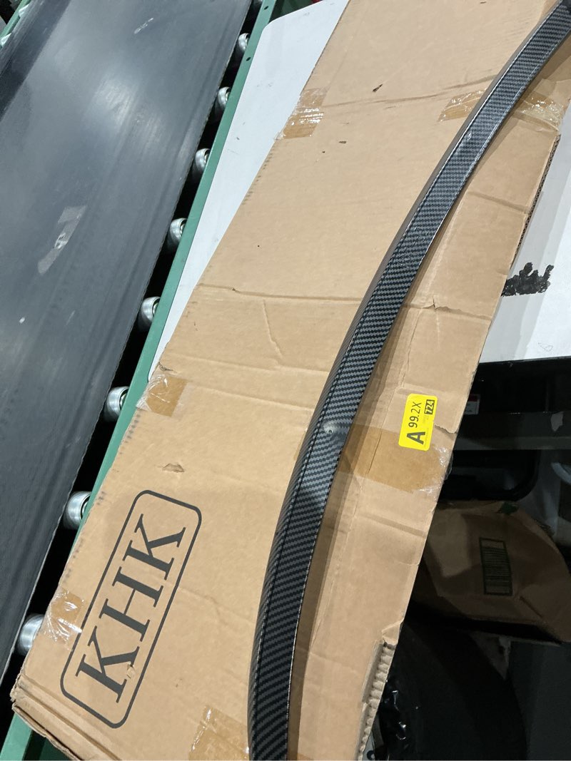 Condition photo showing Good Condition for khk e90 rear spoiler, carbon fiber pattern rear trunk spoiler wings, abs material m3 style rear spoiler wing lid fits for 2006-2011 bmw e90 3-series 4 door sedan & 2008-2011 for bmw m3 sedan e90 carbon fiber pattern