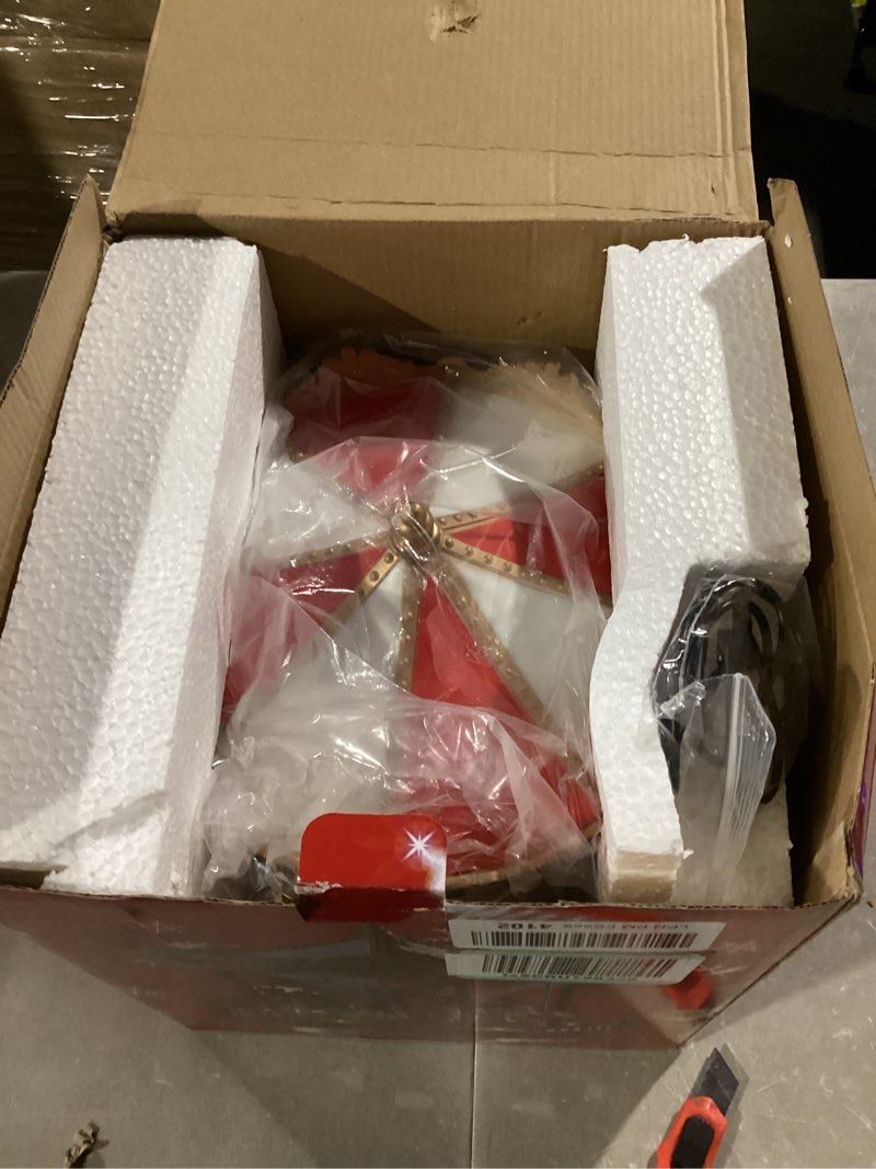 Condition photo showing Good Condition for allgala Christmas Carousel Crafted Polyresin Like Christmas Village House Collectable Figurine with USB and Battery Dual Power Source-Carousel-XH93422