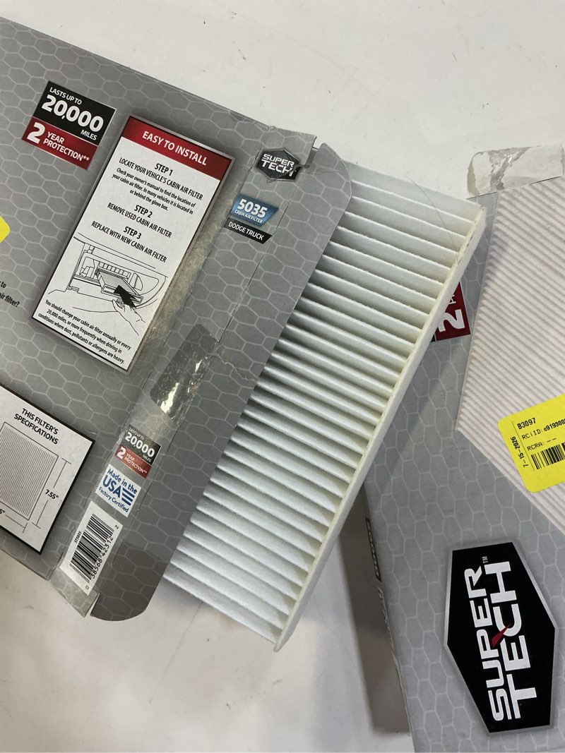 Condition photo showing Good Condition for super tech cabin air filter 5035 pack of 2