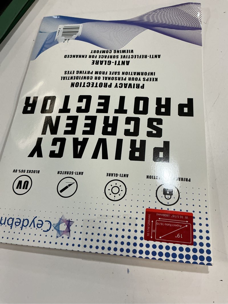 Condition photo showing New/Like New for 19 Inch Privacy Screen for Monitor with 16:10 Widescreen Monitor Blue Light Screen Protector - Anti-Glare - Anti-Scratch Protector Film for Data Confidentiality Privacy Shield [2 Pack] 19.0'' Widescreen (16:10)