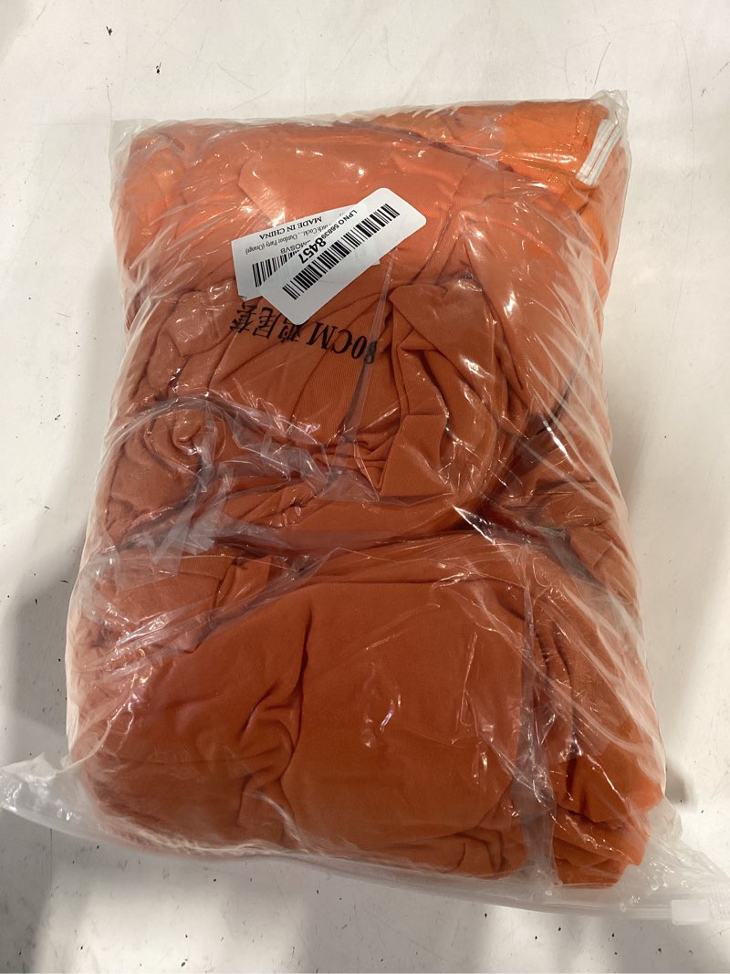 Condition photo showing Good Condition for 4 pack spandex stretch table cover - 32x43 inch square corners, fitted high top tablecloth for cocktail, round, bar, weddings, birthday, banquet, outdoor party (orange) orange 32"x43"