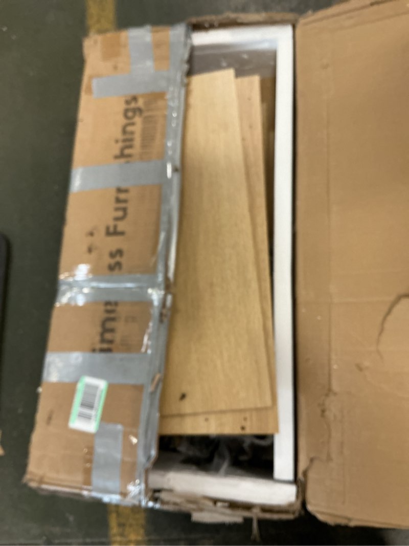 Condition photo showing As Is for Royal Windsor Fluted Nightstand with 3 Drawers, Side Table End Table, Accent Storage Cabinet,Modern Night Stand Bedside Table for Bedroom,Natural Oak 3 Drawers-waved-natural 1 PC