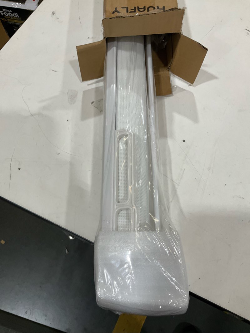 Condition photo showing New/Like New for huafly 158inch retractable baby gates, extra wide baby gates for large openings, child gates, safety gates, extra long dog gates on doorways, stairs, outdoor, indoor (white, 158 inch) white 158 inch
