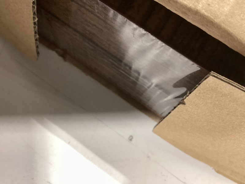 Condition photo showing New/Like New for BAYKA Floating Shelves, 22.5 inches Rustic Wood Wall Shelves for Bathroom?Bedroom, Living Room, Kitchen & Book, Hanging Display Decor Organization Shelf with 22 lbs Capacity (Rustic Brown) B. Rustic Brown - Americana Farmhouse Style 22.5inches