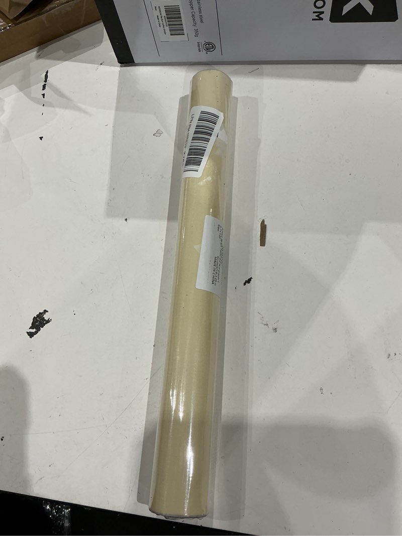 Condition photo showing New/Like New for amiya cream peel and stick wallpaper solid color textured contact paper pure beige self adhesive wallpaper matte removable wall paper decorative walls decal vinyl roll 15.7"×120" 15.7" x 120" cream