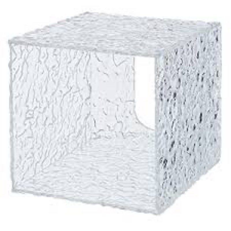 MyGift Modern Ripple Texture Premium Clear Acrylic Cube Facial Tissue Holder with Open Bottom, Decorative Transparent Wavy Square Box Cover for Bathroom Face Tissues