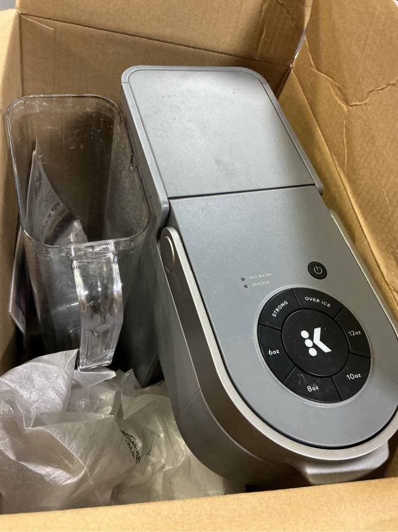 Condition photo showing As Is for Keurig K-Supreme Single Serve K-Cup Pod Coffee Maker, MultiStream Technology, 4 Brew Sizes, 66oz Dual-Position Removable Reservoir, Gray Gray Coffee Maker