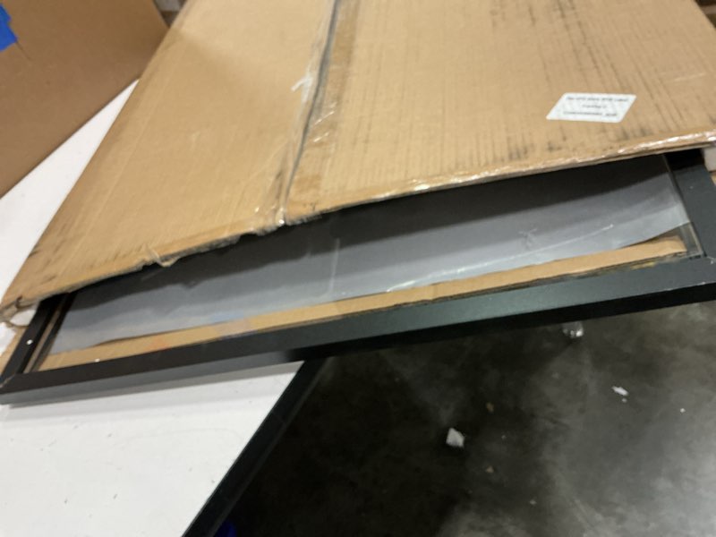 Condition photo showing As Is for americanflat 25x35 poster frame - black engineered wood with polished plexiglass - wide picture frame for vertical or horizontal wall display - epic collection - black 25x35 black