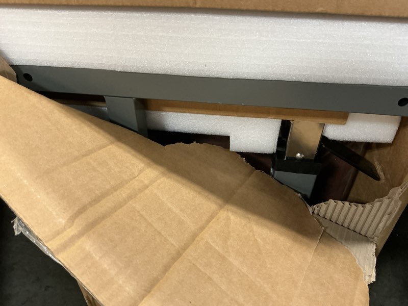 Condition photo showing Good Condition for Vaunn Medical Adjustable Overbed Bedside Table With Wheels (Hospital and Home Use) Walnut Brown