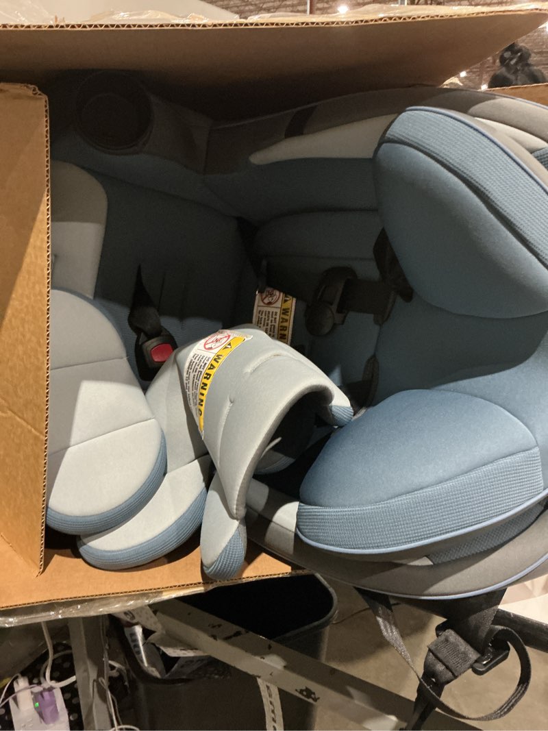 Condition photo showing As Is for safety 1st grow and go all-in-one slim convertible car seat, rear facing, 5-40 lbs, forward facing (30–65 lbs), high back booster seat 40-100 pounds, alaskan blue alaskan blue original