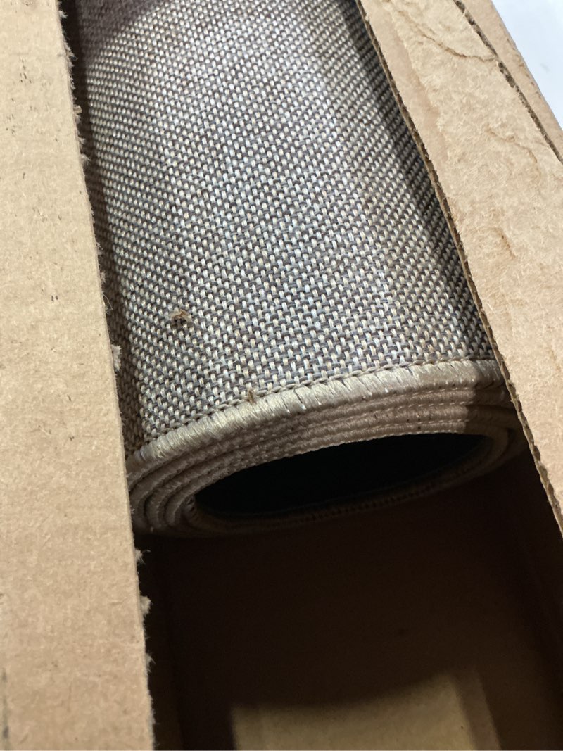 Condition photo showing Good Condition for ultra thin door mat indoor entrance 24"x47", low-profile indoor door mat, non slip entry mat rubber backing unique herringbone design inside doormat dirt trapper entryway mats, beige 24"x47" khaki
