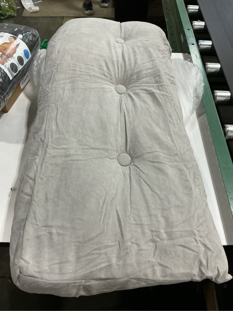 Condition photo showing Good Condition for gnostik triangular wedge headboard pillows twin xl grey college dorm long backrest positioning support reading bolster bed wedge pillow with side pockets decorative pillow, 39.4"x15.7"x7.5" grey twin size:39.4x15.7x7in
