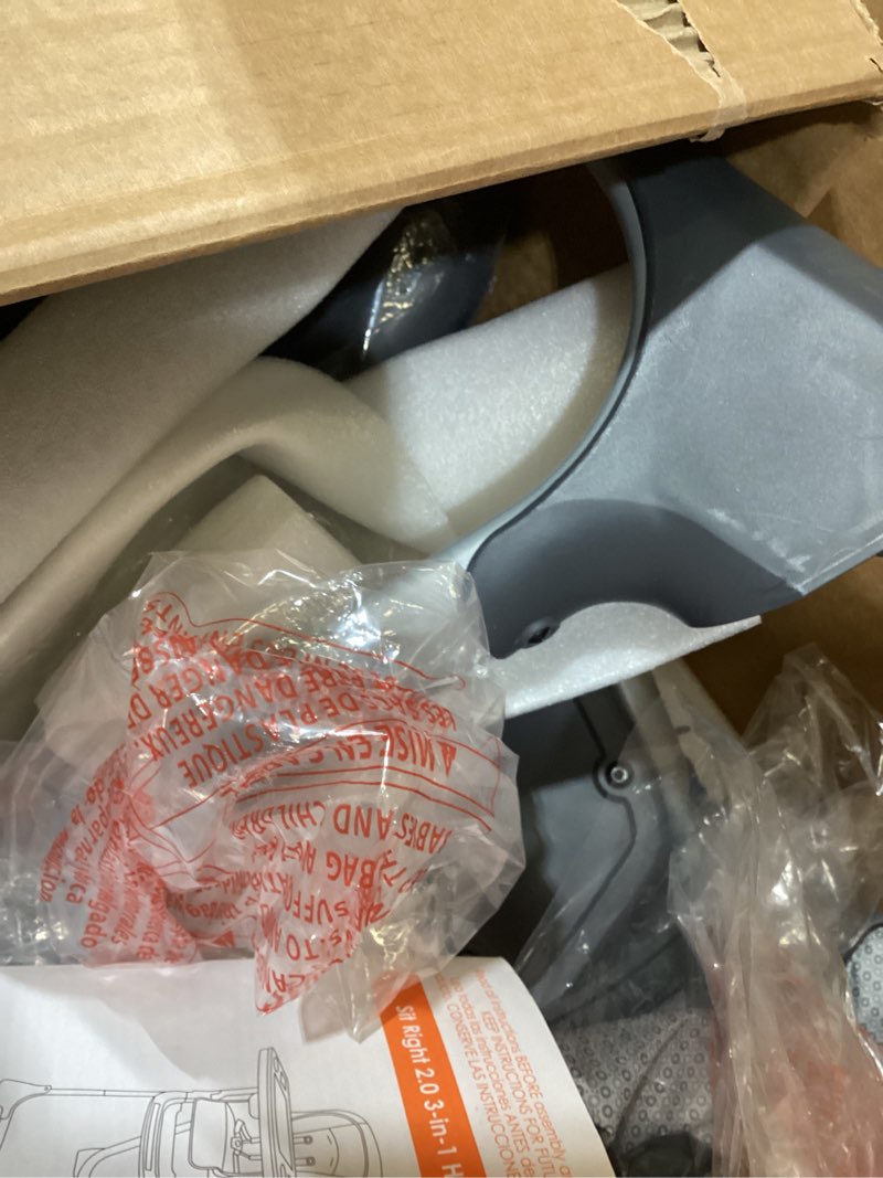 Condition photo showing As Is for baby trend sit right 2.0 3-in-1 high chair - cozy grey sit right 2.0 cozy grey