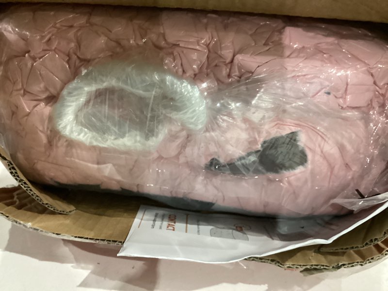 Condition photo showing As Is for maxyoyo kids bean bag chair, floral shaped bean bag sofa, plush faux fur toddler couch with petal backrest for boys girls, stuffed cozy sofa for nursery, bedroom, pink