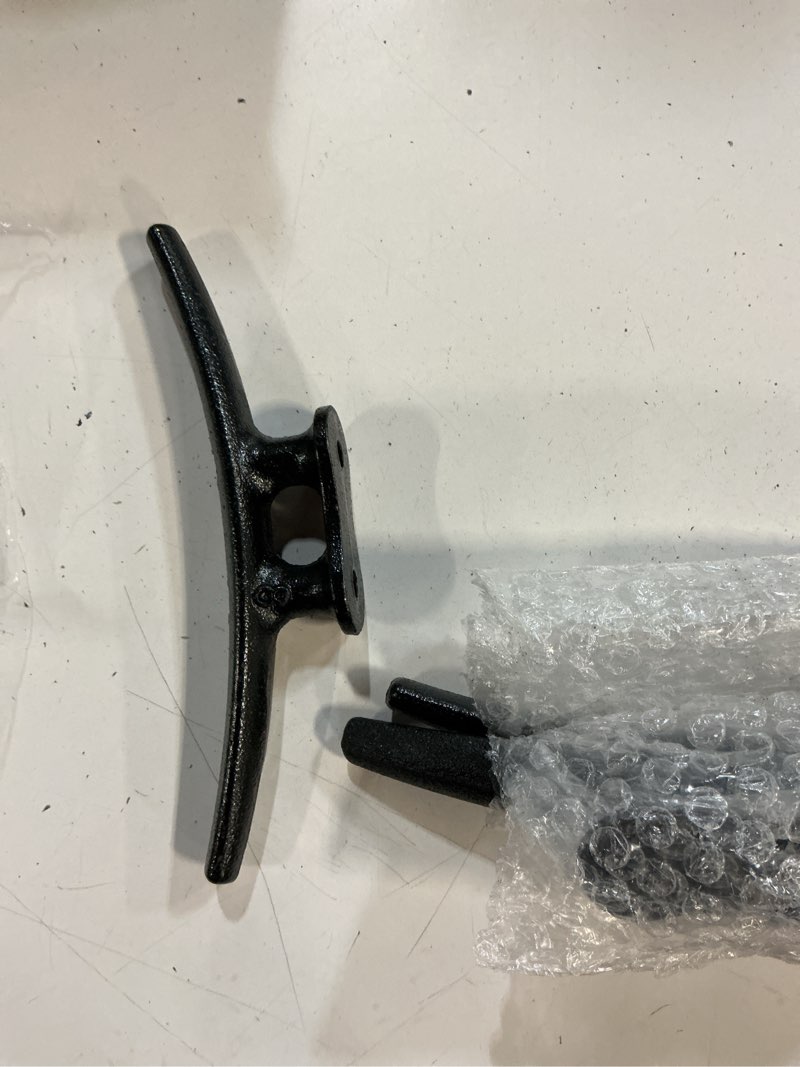Condition photo showing New/Like New for 8 inch boat cleats,hot dip galvanized cast iron dock cleats,electrophoretic coated black boat dock cleats,rope cleatsfor deck nautical decor,piers for tying up boats,hardware not included(2/4/6pack) black 6 pack