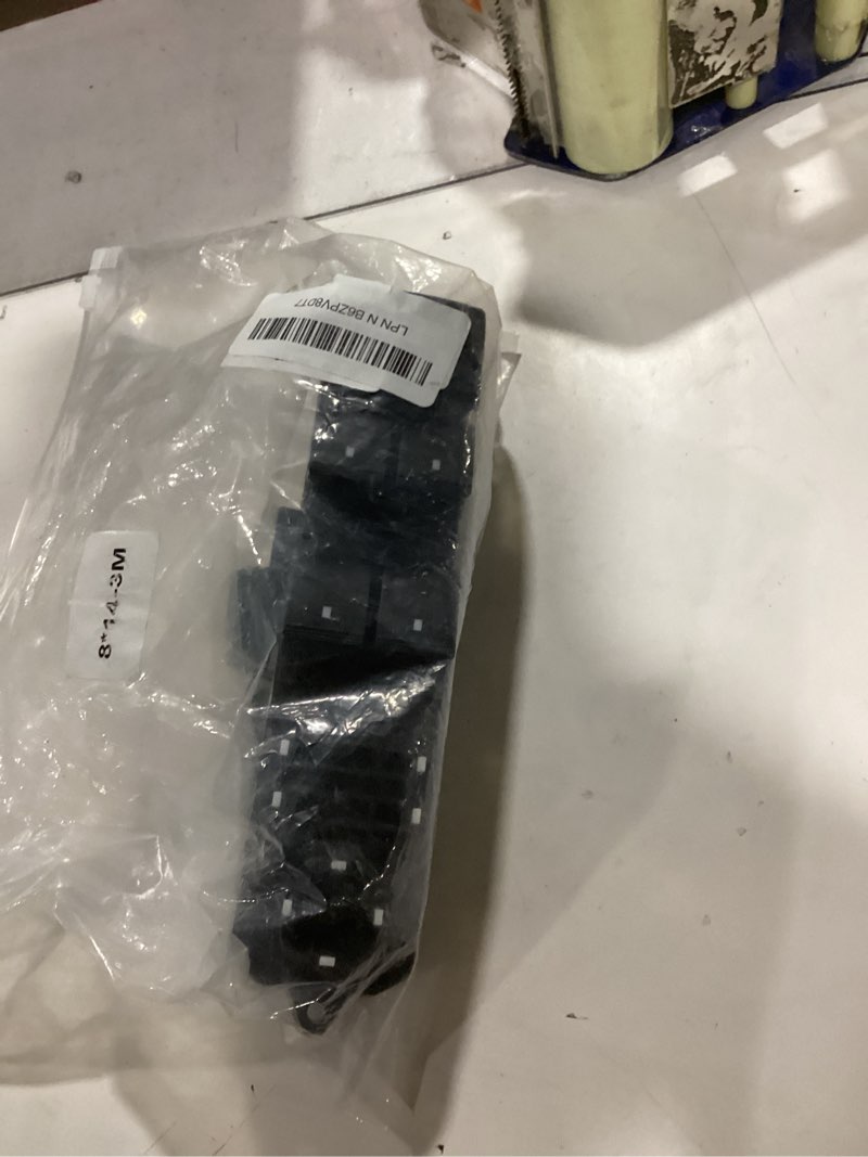 Condition photo showing As Is for 15906883 power window switch driver side with mirror door lock switch, compatible with 2007-2008 chevy suburban/gmc yukon xl 1500 2500 cadilla escalade replace 15118557