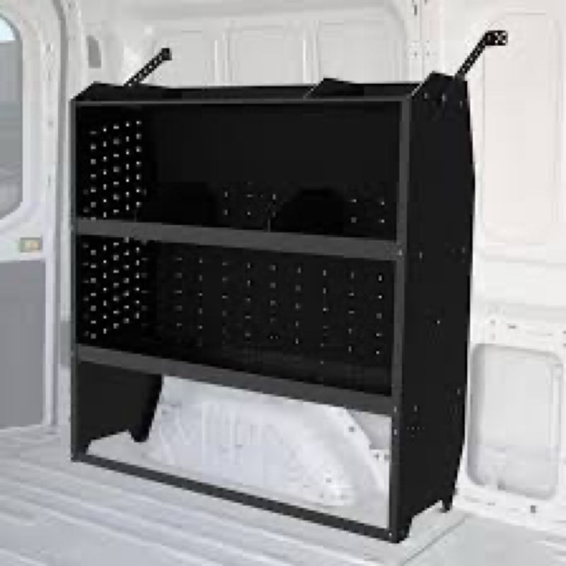 MELIPRON Cargo Van Shelves with Lockable Door Kits Fit for Transit, Promaster, Chevy Express, Sprint