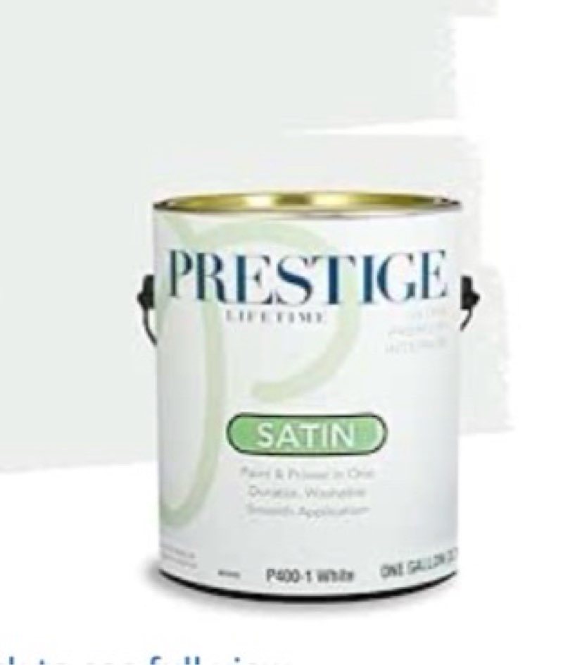 prestige paints interior paint and primer in one, 1 gallon, satin, white 128 fl oz (pack of 1) interior satin interior