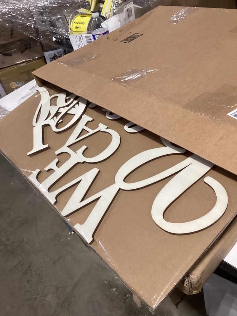 Condition photo showing As Is for We Can Bearly Wait Sign Baby Shower Decorations, 30 Inch Wooden Banner We Can Bearly Wait Sign for Backdrop Gender Reveal Party Girl Boy Baby Bear Theme Party Decoration 30 inches