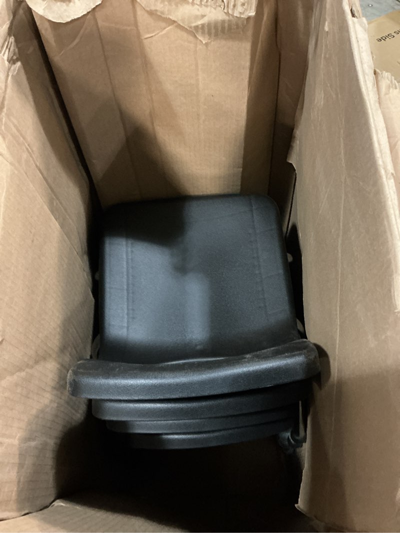 Condition photo showing Good Condition for fdp 16" school stack chair, stacking student seat with chromed steel legs and ball glides for in-home learning or classroom - black (4-pack), 10382-bk ball glides black 16 inch