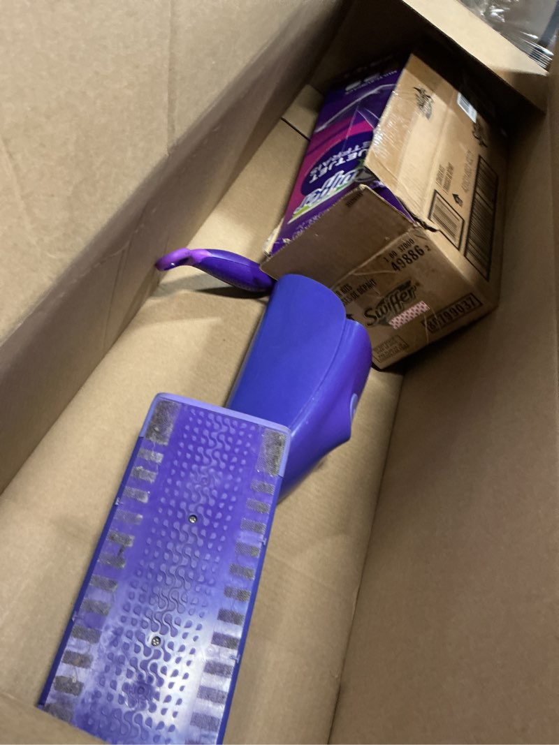 Condition photo showing As Is for Swiffer WetJet Hardwood and Floor Spray Mop Cleaner Starter Kit, Includes: 1 Power Mop, 10 Pads, Cleaning Solution, Batteries