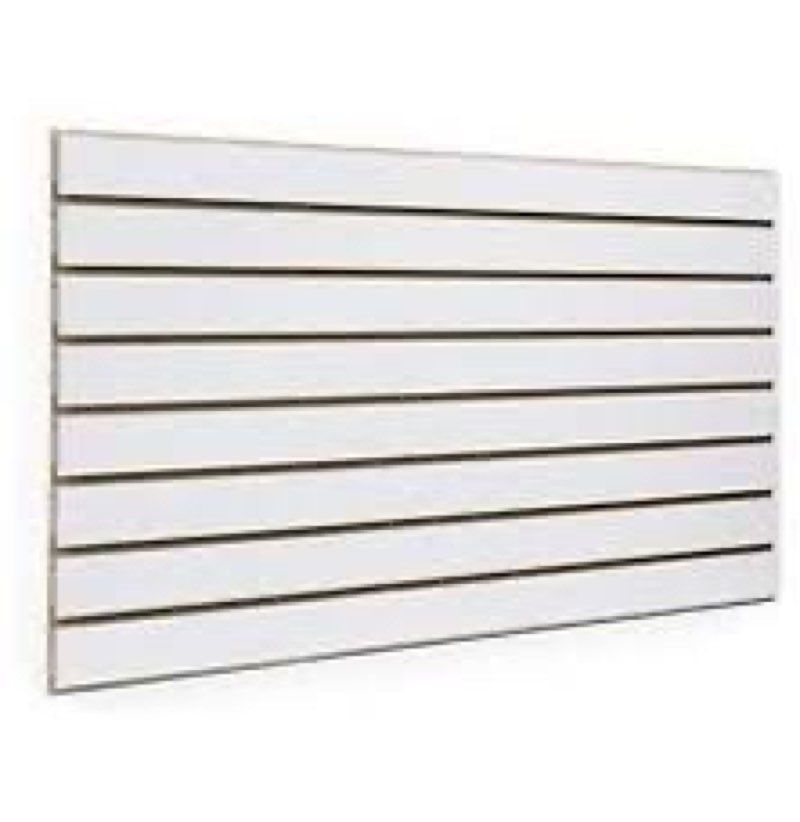SSWBasics 4ft x 2ft Horizontal White Slatwall Panels Easy Organizer (24"H x 48"L) - Pack of 2 - Stre