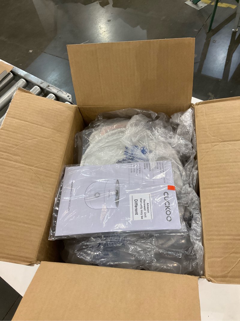 Condition photo showing As Is for CUCKOO Micom Rice Cooker 3-Cup Uncooked / 6-Cup Cooked with Nonstick Inner Pot, Small Rice Maker with 8 Menu Options, Fuzzy Logic Technology, Auto Clean, Quick Rice Mode, White (CR-0375FW) WHITE 3 CUP