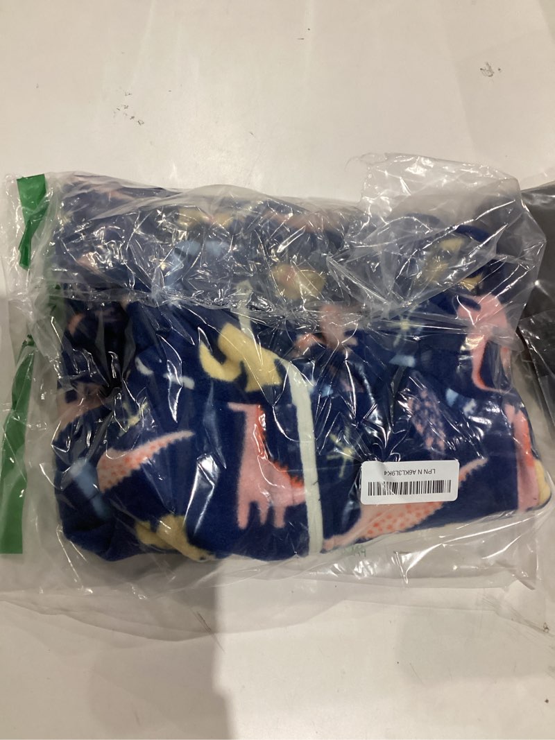 Condition photo showing New/Like New for ROZKITCH Dog Clothes Large Sized Pajamas, Pet Windproof Warm Cold Weather Jacket Vest with Reflective Zipper, Jumpsuit Apparel Outfit Clothes for Medium Dog Dinosaur L L(Back Length:19") BlueDinosaur