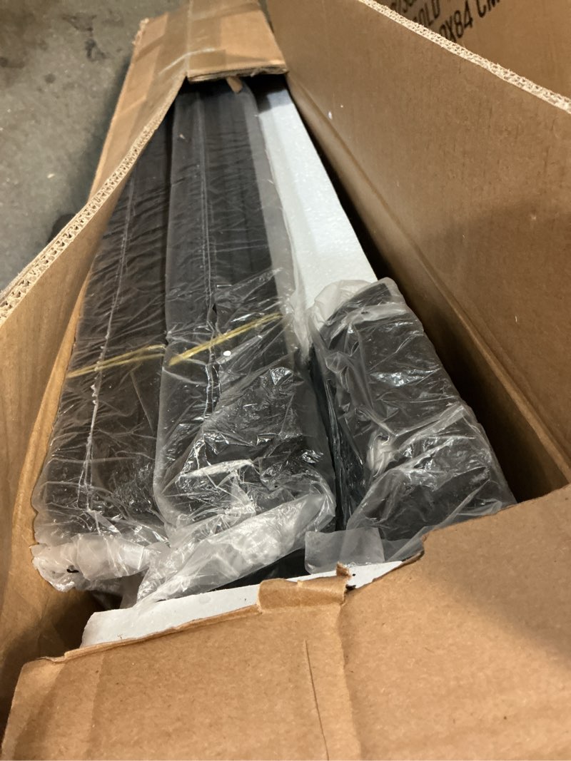 Condition photo showing New/Like New for itimidi 4 inch queen bed frame no box spring needed, platform bed frame with metal gaskets, heavy duty steel slat support, anti-slip mattress stopper, round corner leg, easy assembly, black queen 4 inch