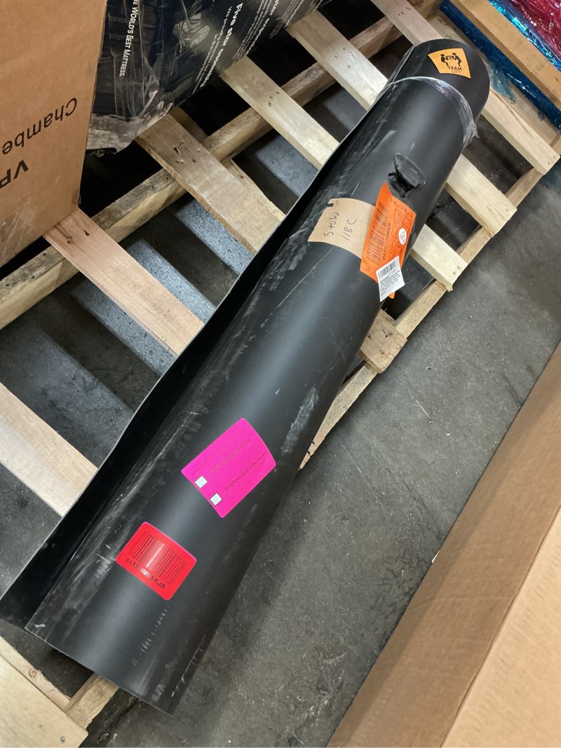 Condition photo showing As Is for Trademark Soundproofing Mass Loaded Vinyl 1lb - MLV Soundproofing for Wall Sound Barrier - Sound Insulation - Made in USA - 4' x 25' Covers 100 sf - Made in USA 4' x 25' (100 sf)