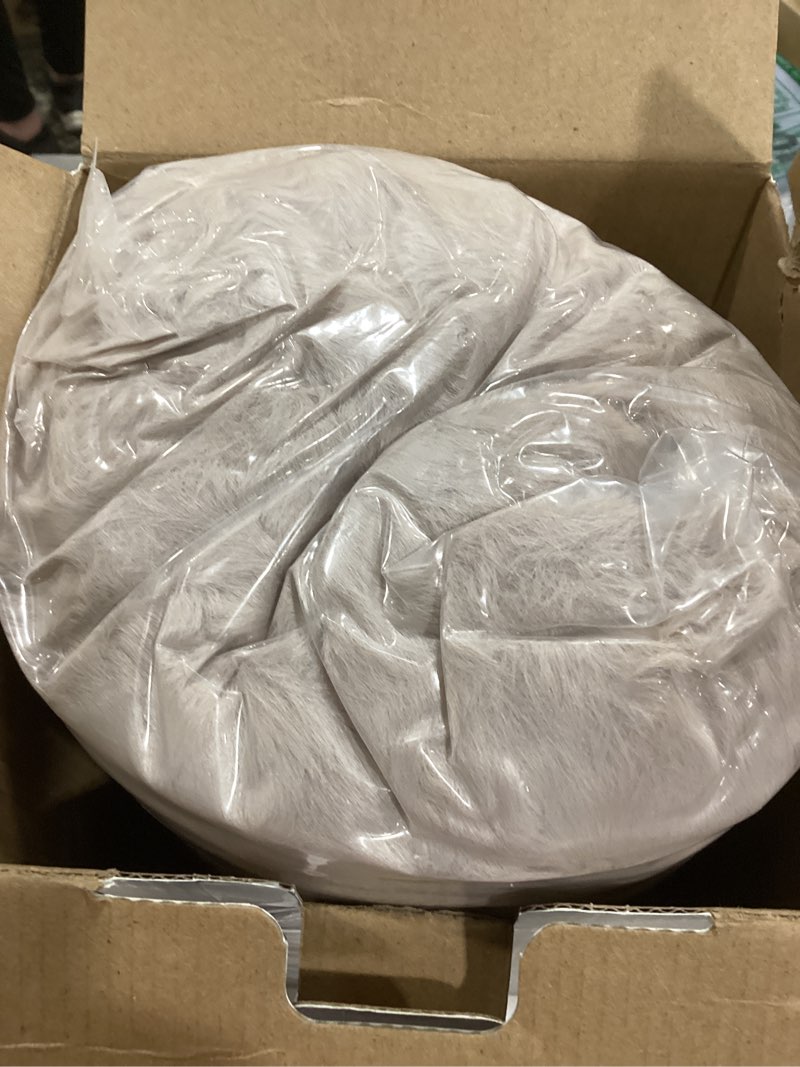 Condition photo showing Good Condition for ultra soft cozy faux fur throw blanket, fuzzy plush thick bubble blanket, oversize luxury fluffy blanket for couch, sofa, bedroom, and living room, 50x60 inches, light brown bubble light brown throw