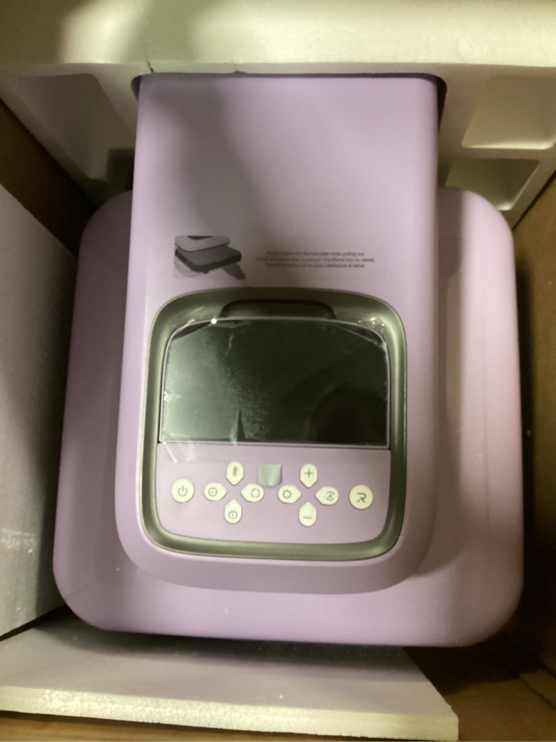 Condition photo showing Good Condition for HTVRONT Auto Heat Press 2 - Heat Press Machine for T Shirts with Adjustable Pressure & Higher Heating Height, Heats Up Fast & Evenly Heat Press 15x15 for HTV, Sublimation, Heat Transfer Projects Lavender Purple