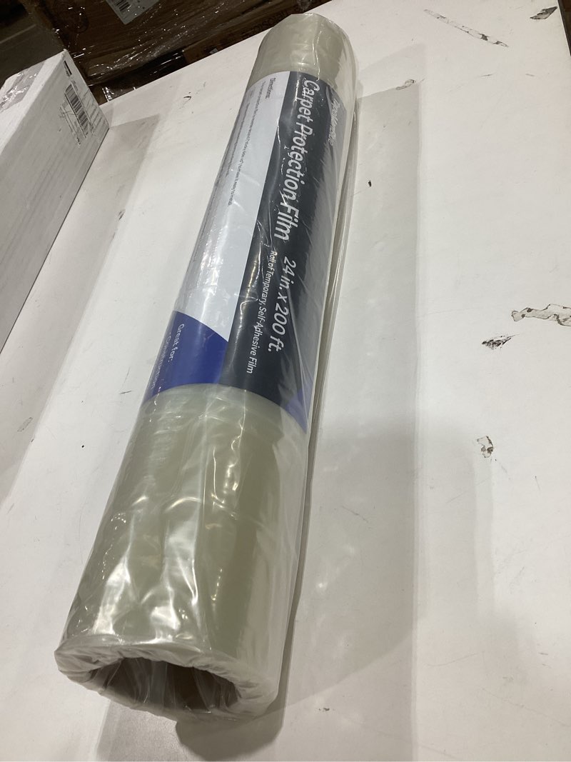 Condition photo showing New/Like New for tapemanblue carpet protection film 24" x 200' roll, self adhesive plastic carpet protector film with clean removal & easy unwind, durable protection tape to shield your surface from dirt and spills 24" x 200' (1 roll)