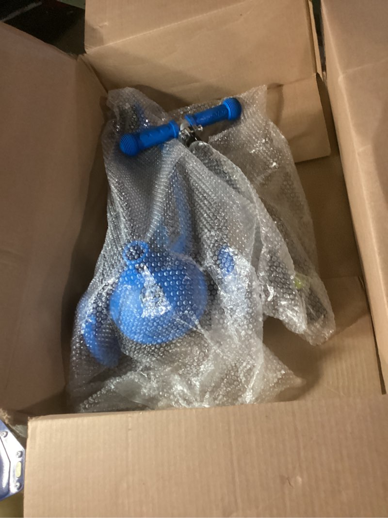 Condition photo showing Good Condition for jova ziffy light-up toddler scooters for kids 3-8, 3 wheel kids scooter for boy girl 110lbs, 20 dynamic led lights, 4 adjustable height ride-on kick scooter, lean-to-steer anti-slip wide deck blue