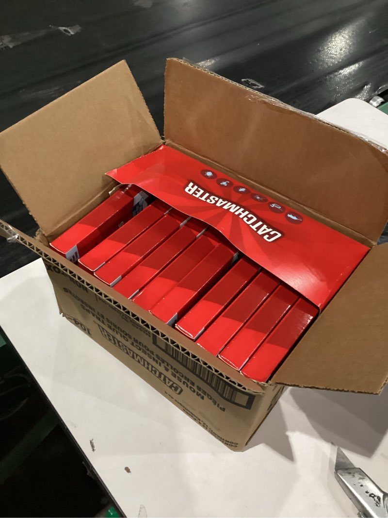 Condition photo showing Good Condition for Catchmaster-40 Mouse & Insect Glue Traps, Heavy-Duty Pesticide-Free Sticky Mouse Traps Indoor for Home, Used by The PROs, Adhesive Rodent & Bug Catcher, Pest Control for House & Garage 40 Traps Glue Trap