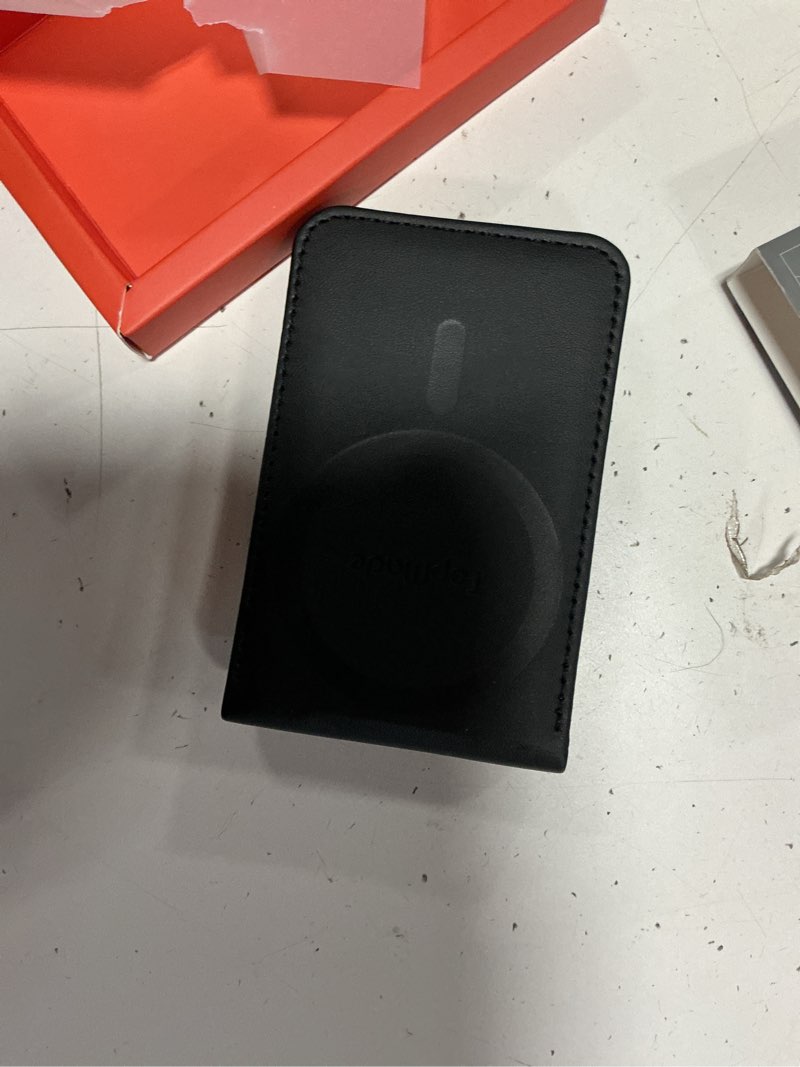 Condition photo showing Good Condition for topmade for magsafe wallet with money clip, strongest magnetic card holder for iphone 17/16/15/14/13/12 series, for iphone wallet with adjustable stand, id window, rfid blocking, black