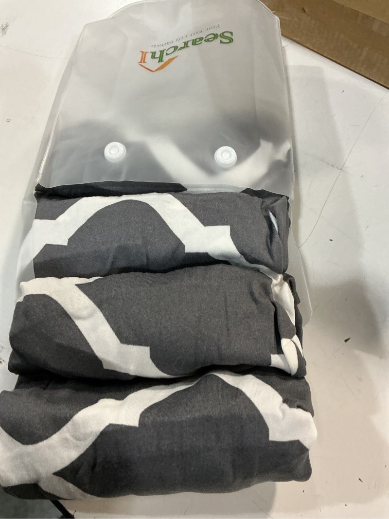 Condition photo showing Good Condition for SearchI Stretch Dining Chair Seat Covers Set of 4, Soft Removable Washable Seat Covers for Dining Chairs, Dining Room Protector (Rear-Covered, Grey) Grey 4pcs