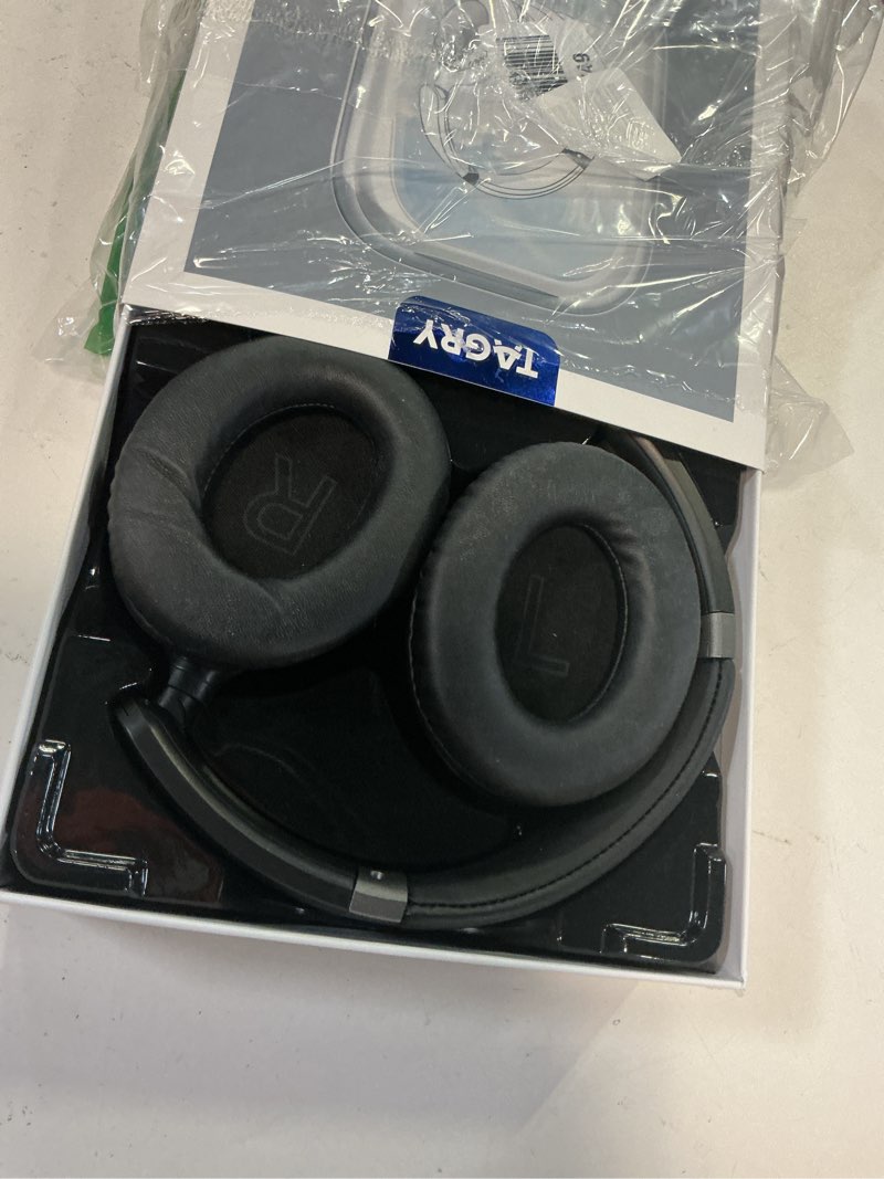 Condition photo showing As Is for TAGRY Hybrid Active Noise Cancelling Bluetooth Headphones 100H Playtime Wireless Over Ear Headphone with Fast Charging Hi-Res Audio Headsets Comfort Earcups for Commute Travel Office Phone PC Black