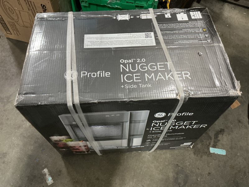 Condition photo showing New/Like New for ge profile opal 2.0 with 0.75 gallon tank, chewable crunchable countertop nugget ice maker, scoop included, 38 lbs in 24 hours, pellet ice machine with wifi & smart connected, stainless steel