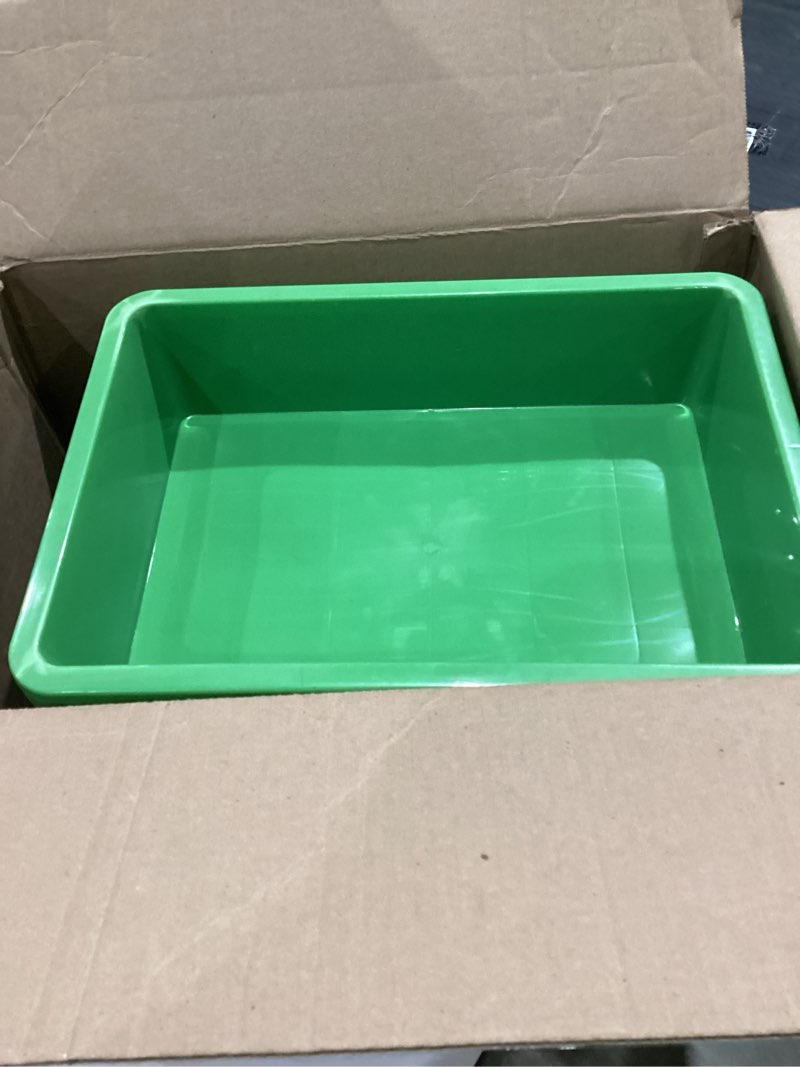 Condition photo showing Good Condition for Sintuff 24 Pcs Plastic Paper Trays for Classroom, Stackable Letter Size Flat Organizer Bins for Teacher Desk, Turn in Classroom Trays File Storage Baskets for School Office Supplies(Green)