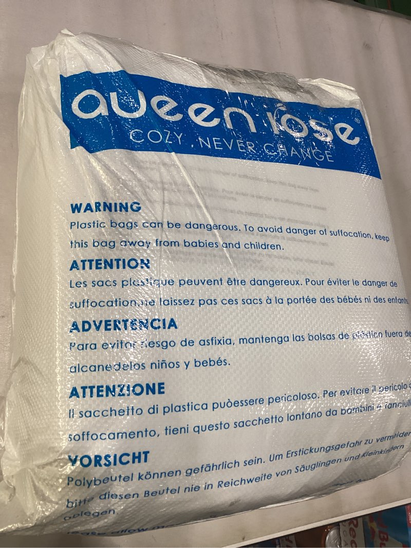 Condition photo showing Good Condition for QUEEN ROSE Mattress Topper Queen, 3 Inch Cooling Pillow Top Mattress Topper, Breathable Sleeping Bed Pad Topper Covers, Plush Quilted Snow Down-Like Fill for Back Pain Relief and Soft Sleep