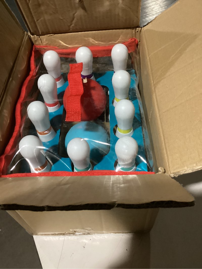 Condition photo showing Good Condition for Chuckle & Roar 10-Pin Kids Bowling Set with Pin Pal – Indoor Active Game for Family Game Night, Easy Setup & Cleanup, Color & Number Learning Toy, Ages 3+