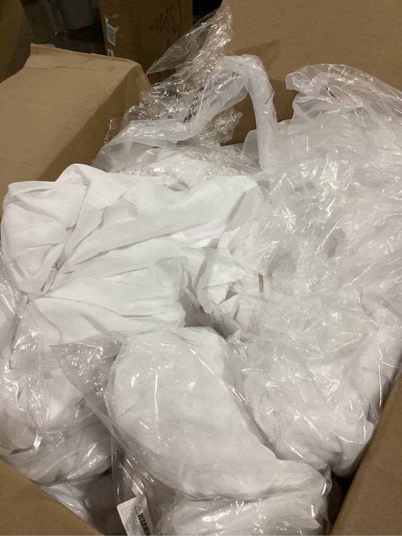 Condition photo showing Good Condition for 8 Panels White Ceiling Drapes for Wedding Ceiling Drapes 5ftx40ft Wedding Arch Draping Fabric Sheer Curtains Voile Chiffon Drapery Draping Decorations for Party Ceremony Stage White 60"W x 480"L (Pack of 8)