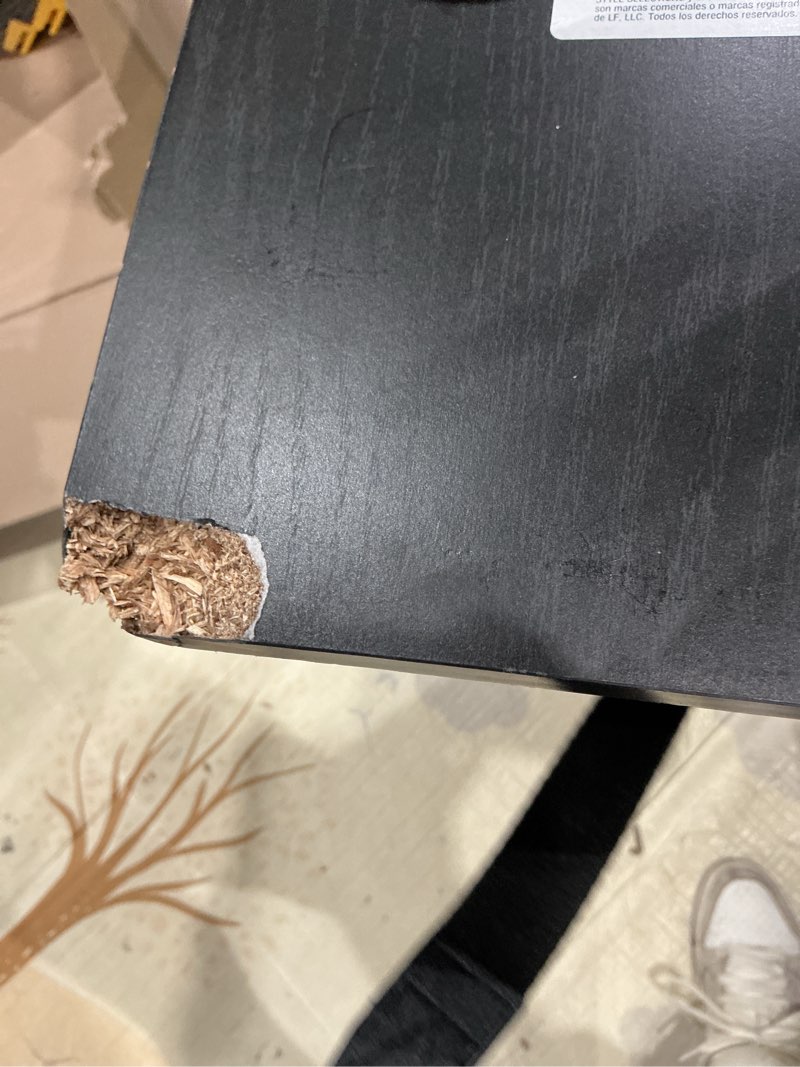 Condition photo showing As Is for style selections 11.7-in d x 47.6-in l black mdf rectangular shelf board