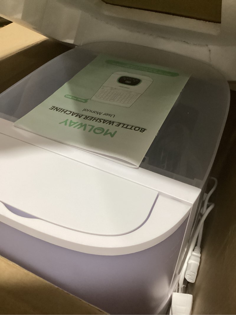 Condition photo showing As Is for MOLWAY?Upgraded?Baby Bottle Washer, Sterilizer and Dryer, All-in-One Pro Cleaning Machine for Bottles, Pump Parts & Baby Essentials, Effortless Care, Replaces Hand Washing White