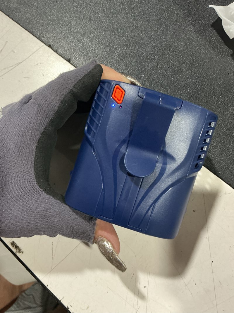 Condition photo showing Good Condition for portable personal waist fan& neck fan, 14000rpm brushless motor, 40h runtime rechargeable, 6-speed quiet operation, clip-on personal body cooling for camping/worksites/outdoor blue