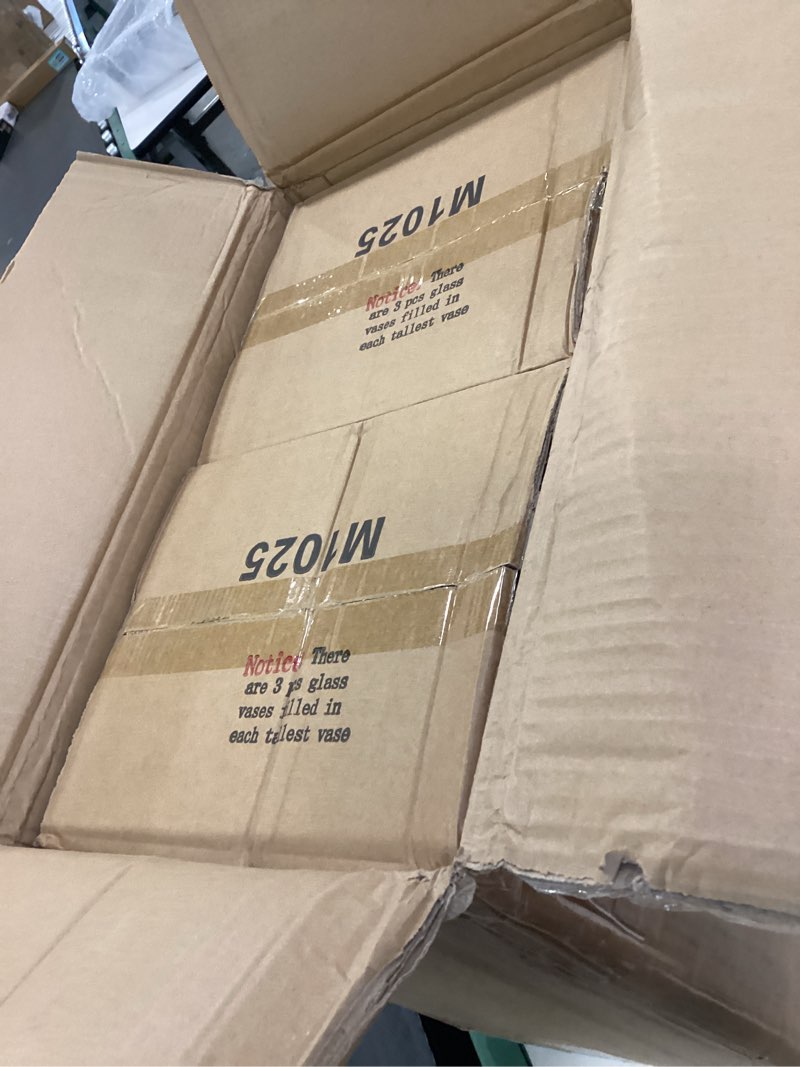 Condition photo showing New/Like New for 48 Pack Glass Cylinder Vases 4,6,8,10 Inch Tall Clear Flower Vase Hurricane Floating Candle Holder for Table Centerpiece Wedding Home Decor 48 Pack(4,6,8,10 Inch )