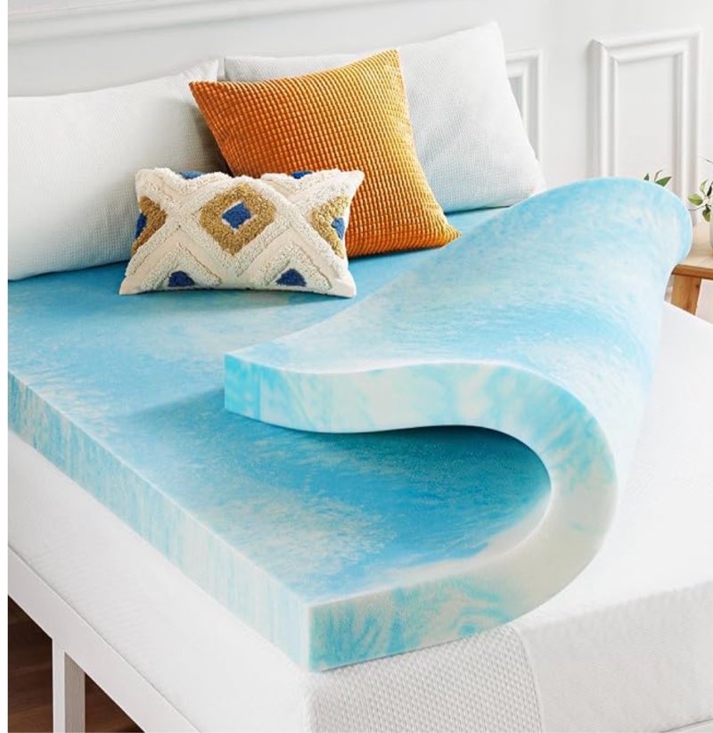 best price mattress swirl gel aerobreeze cooling air flow memory foam mattress topper, dorm